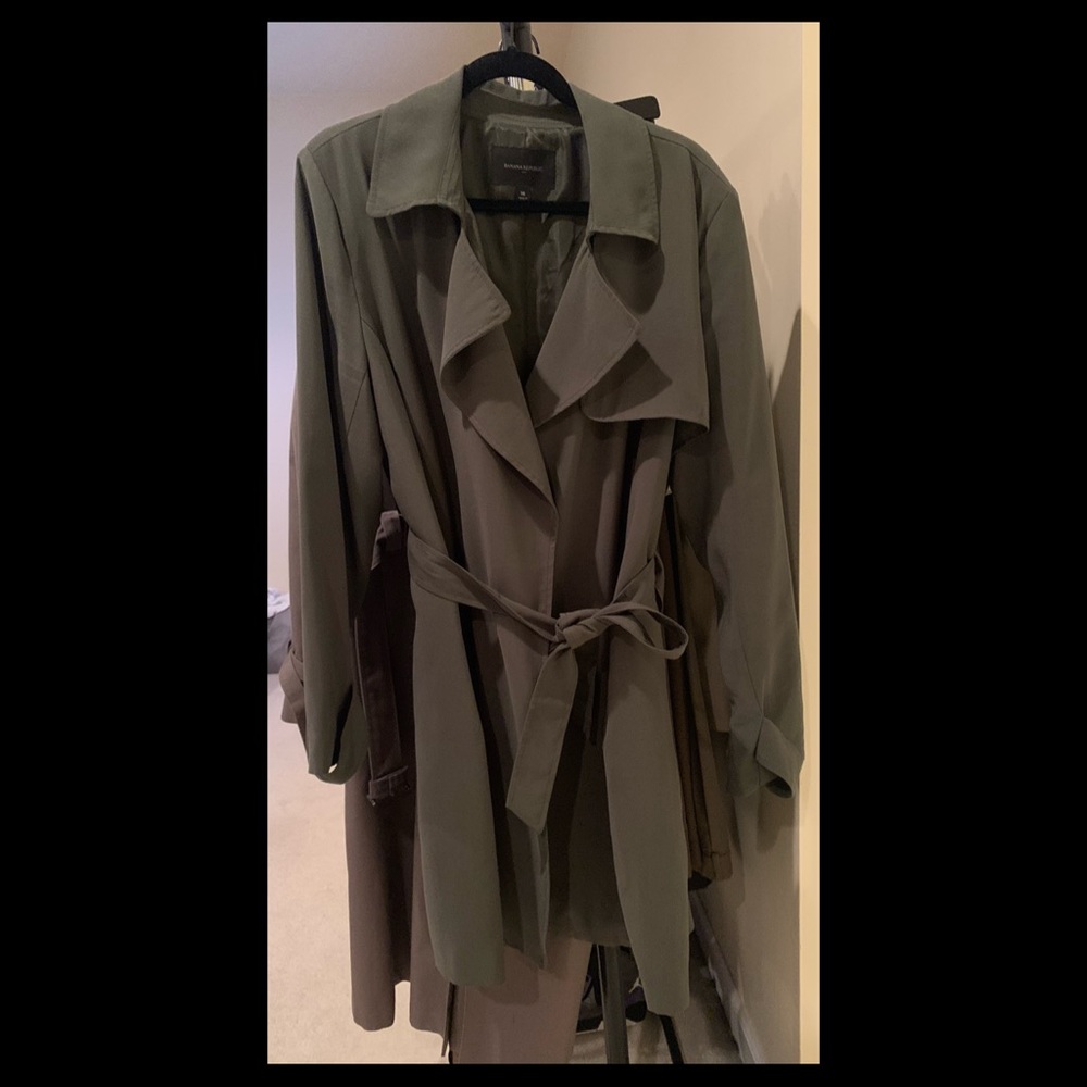 Banana Republic Green Trench Coat